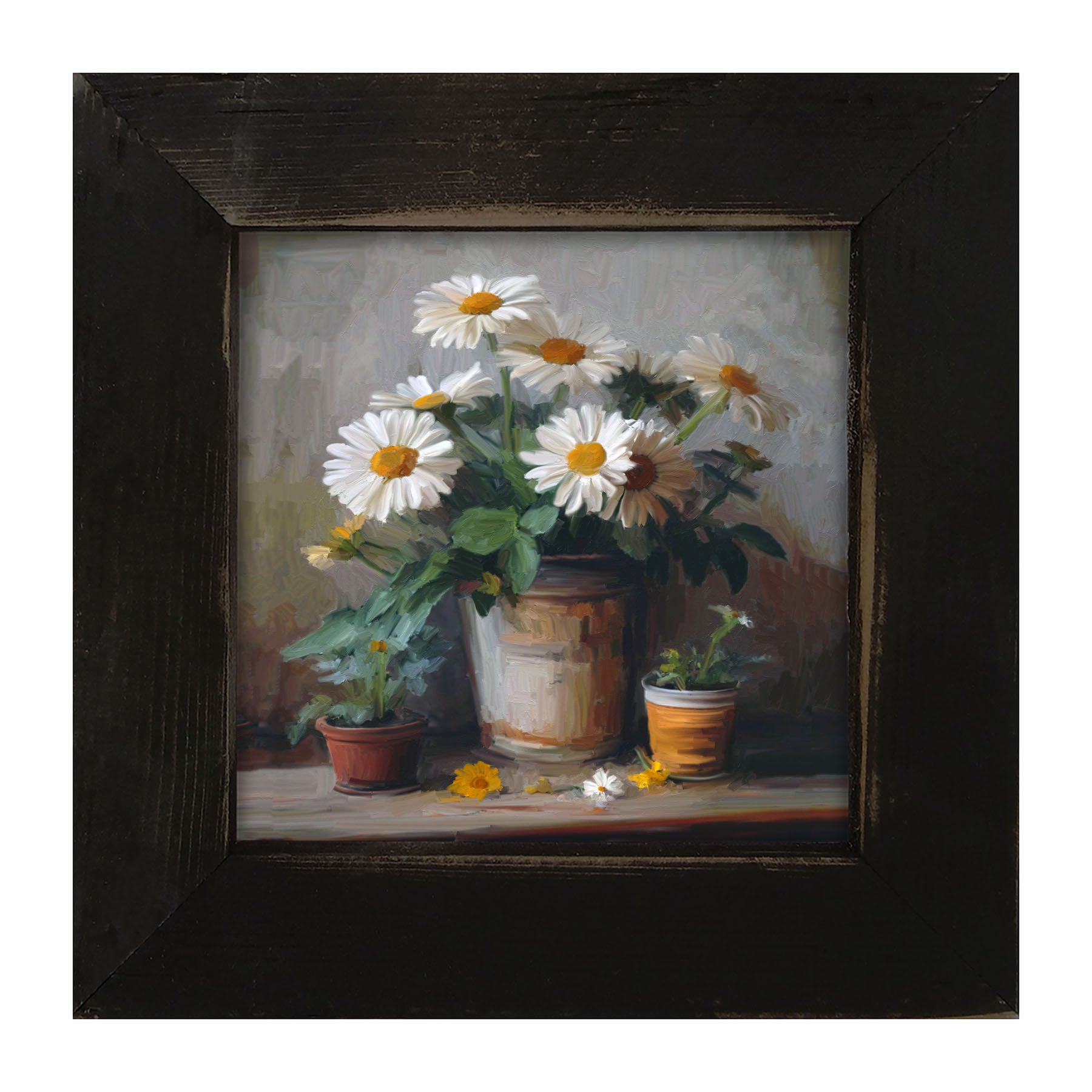 Rustic Daisies - Framed Art