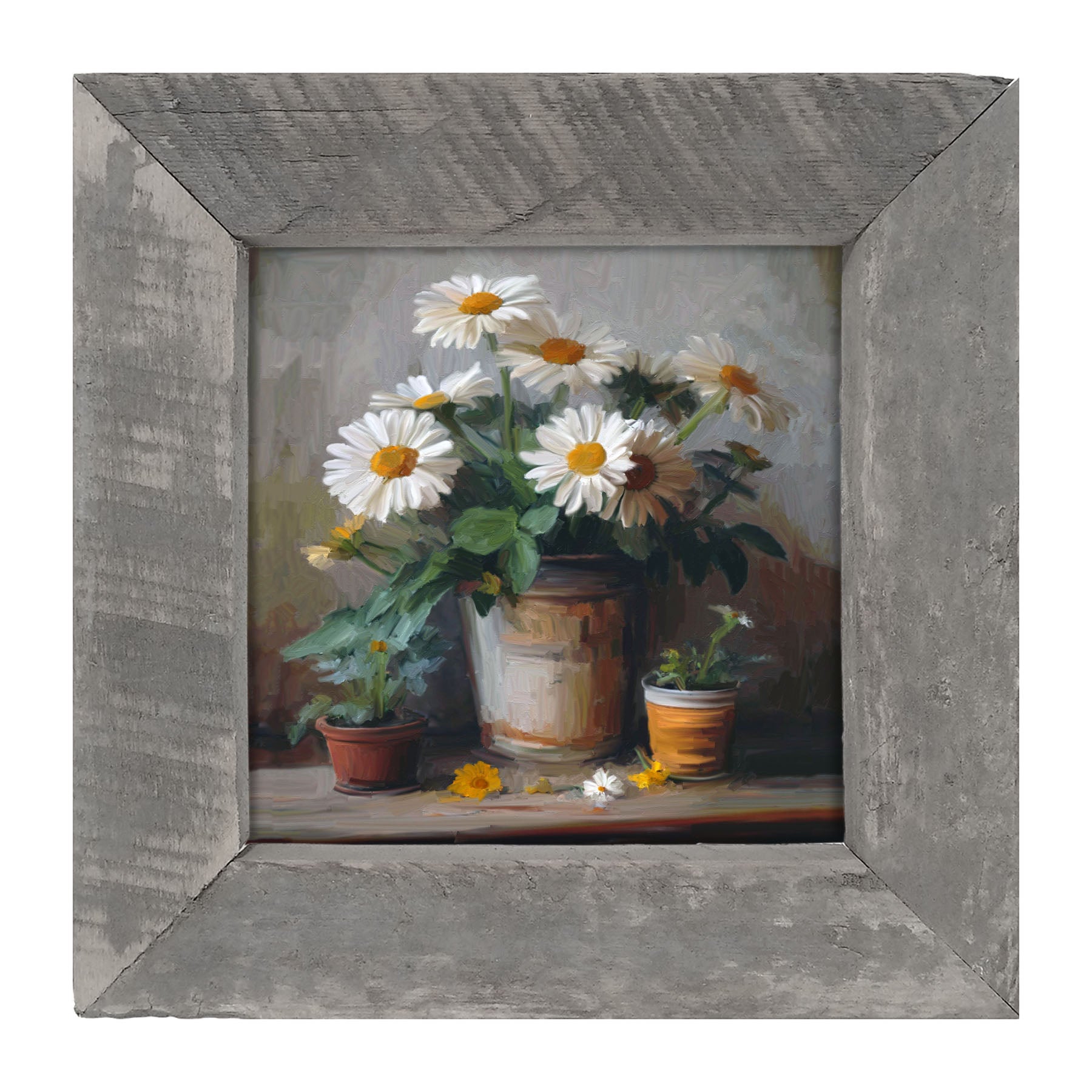 Rustic Daisies - Framed Art