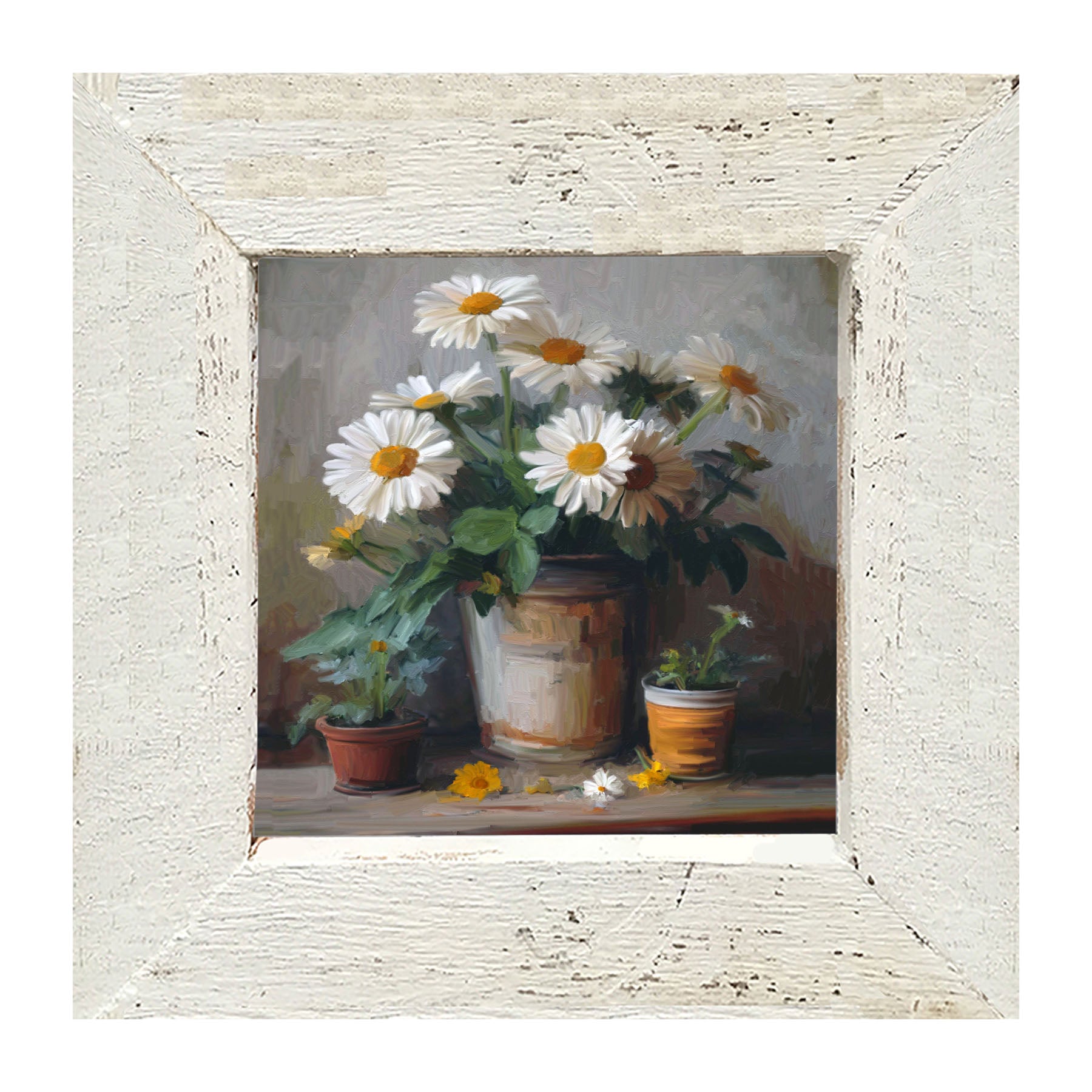Rustic Daisies - Framed Art