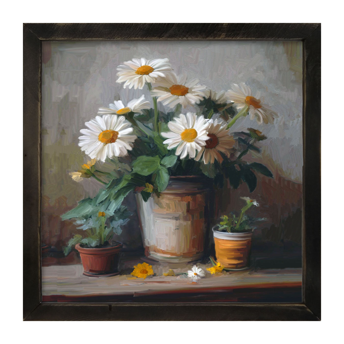 Rustic Daisies - Framed Art
