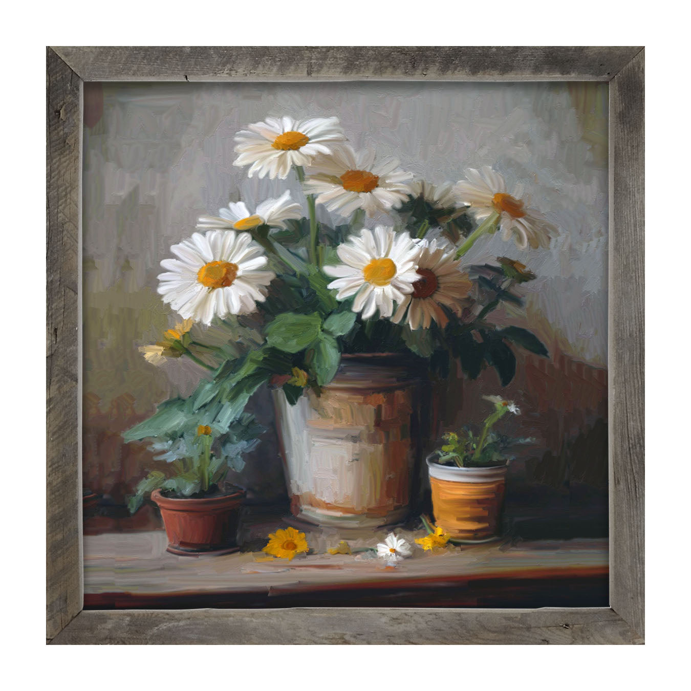 Rustic Daisies - Framed Art