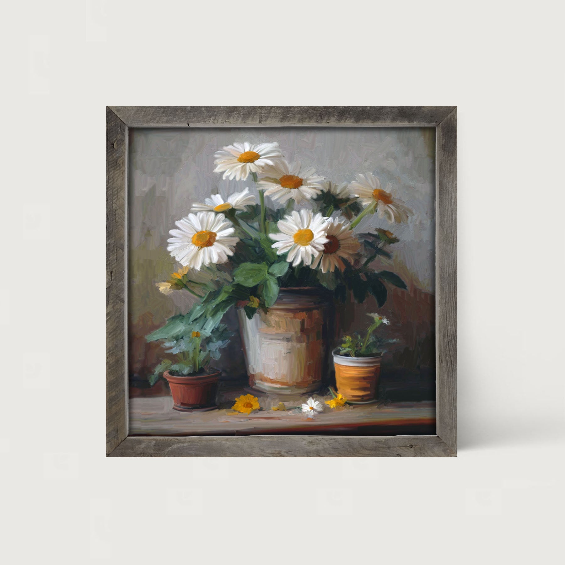 Rustic Daisies - Framed Art