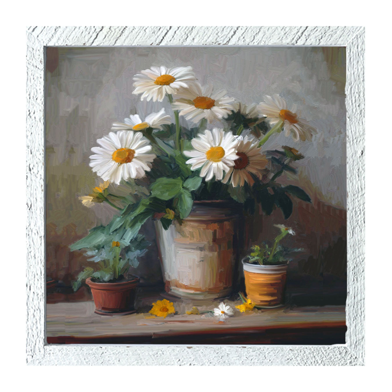 Rustic Daisies - Framed Art