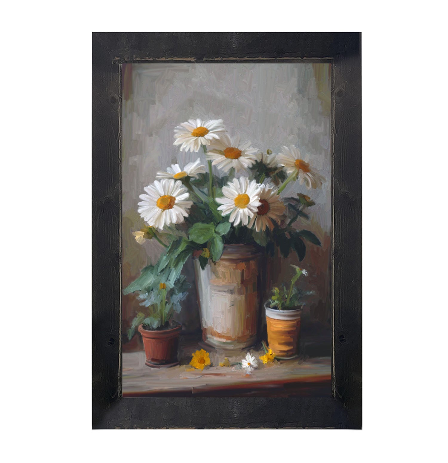 Rustic Daisies - Framed Art