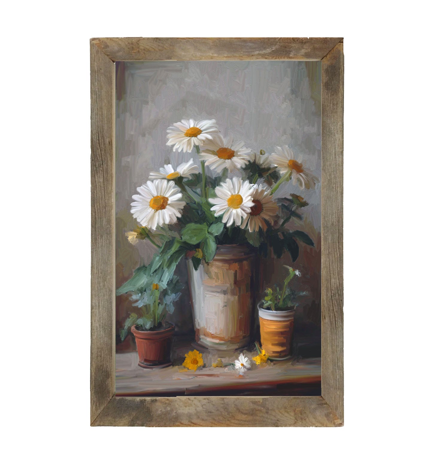 Rustic Daisies - Framed Art