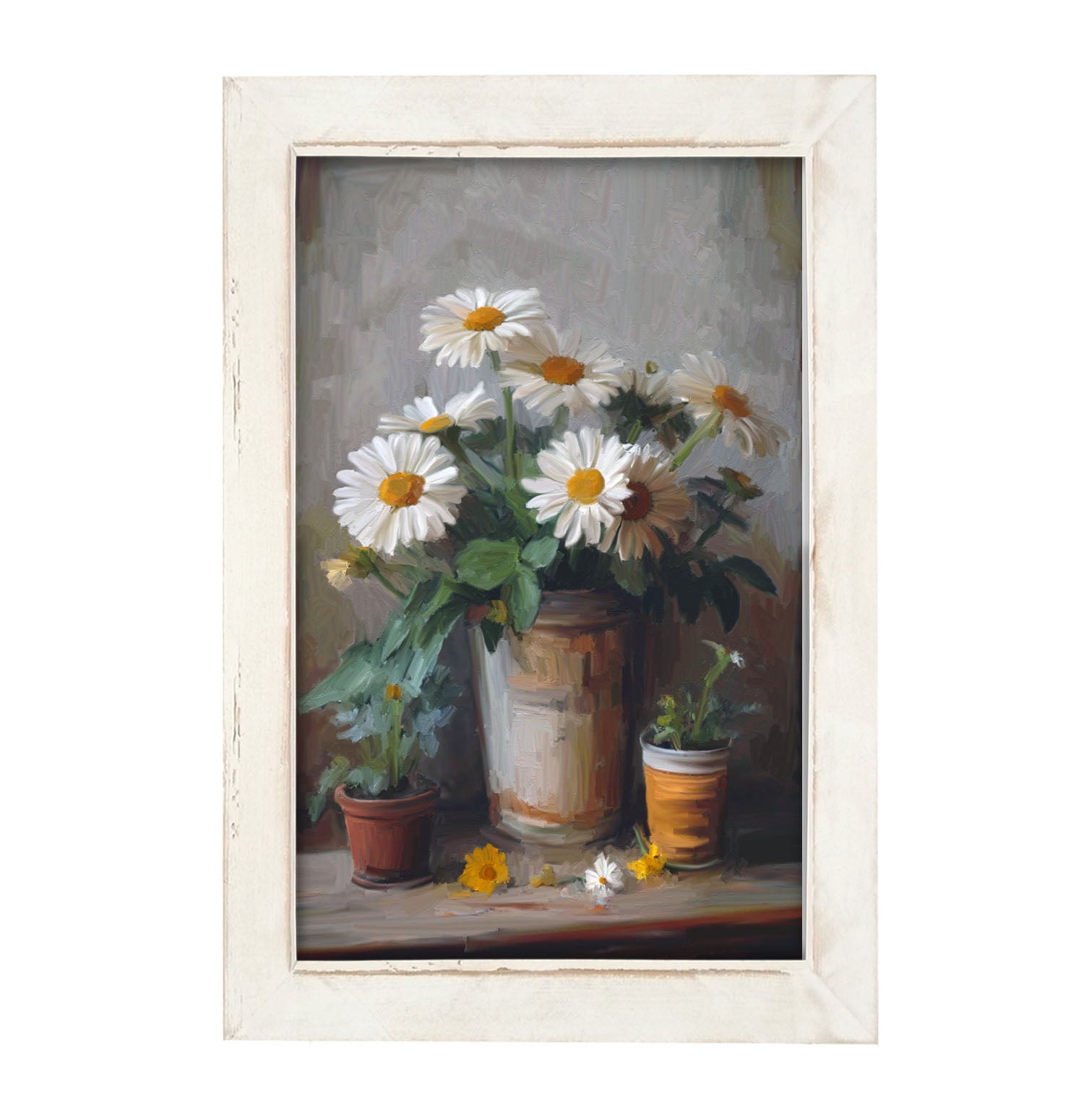 Rustic Daisies - Framed Art