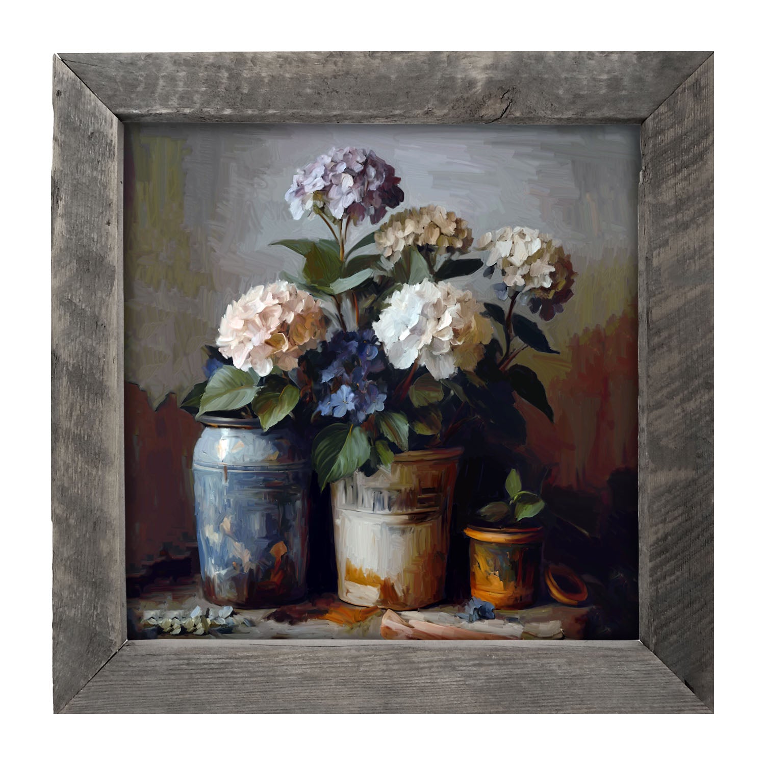 Rustic Hydrangeas - Framed Art