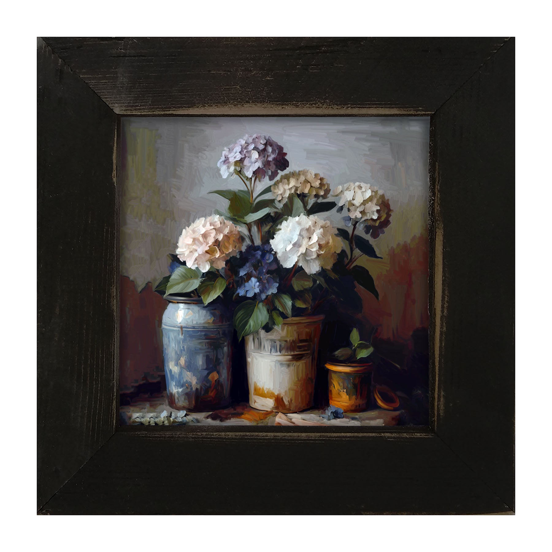 Rustic Hydrangeas - Framed Art