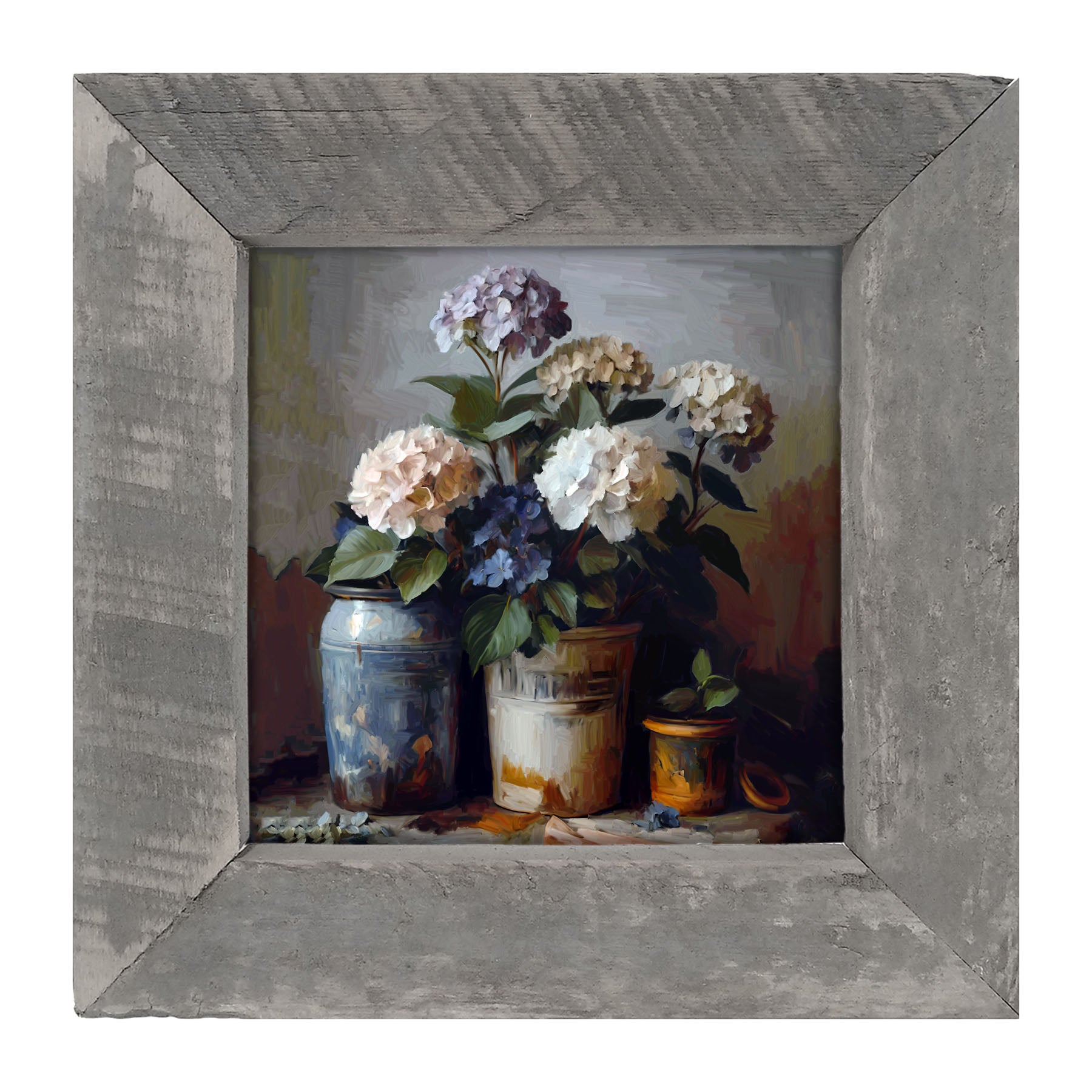 Rustic Hydrangeas - Framed Art
