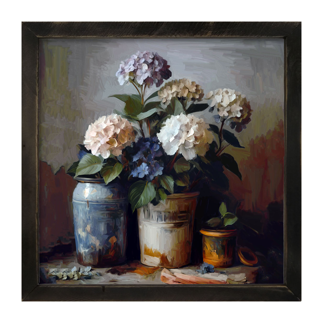 Rustic Hydrangeas - Framed Art