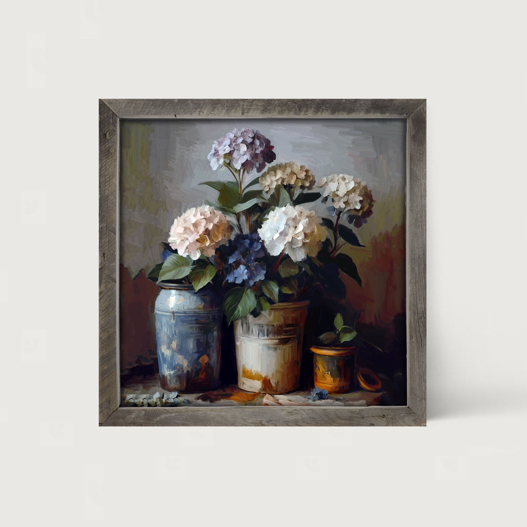 Rustic Hydrangeas - Framed Art