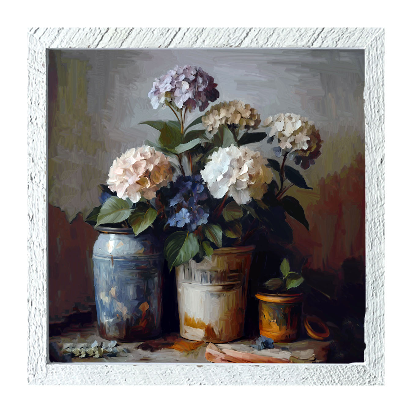 Rustic Hydrangeas - Framed Art