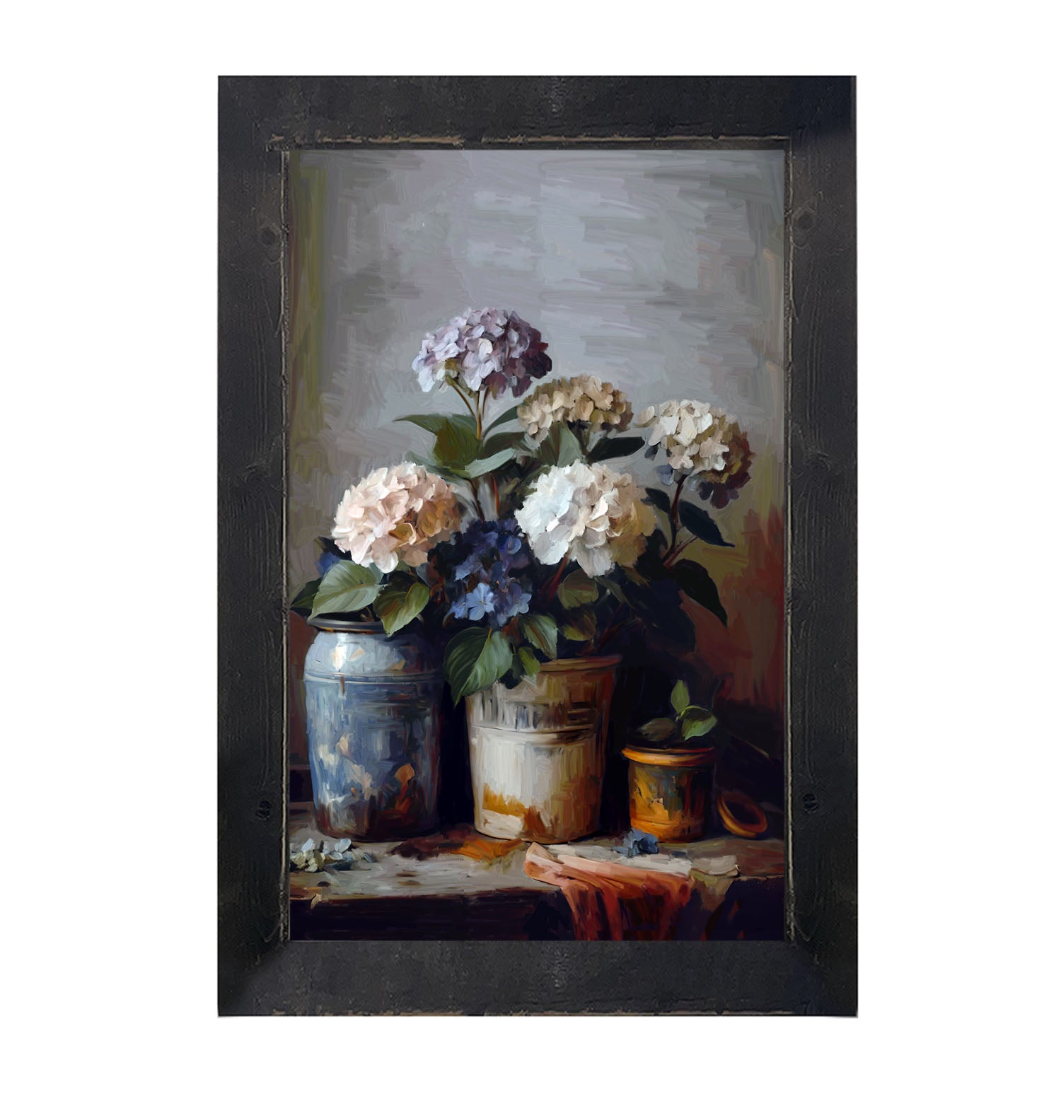 Rustic Hydrangeas - Framed Art