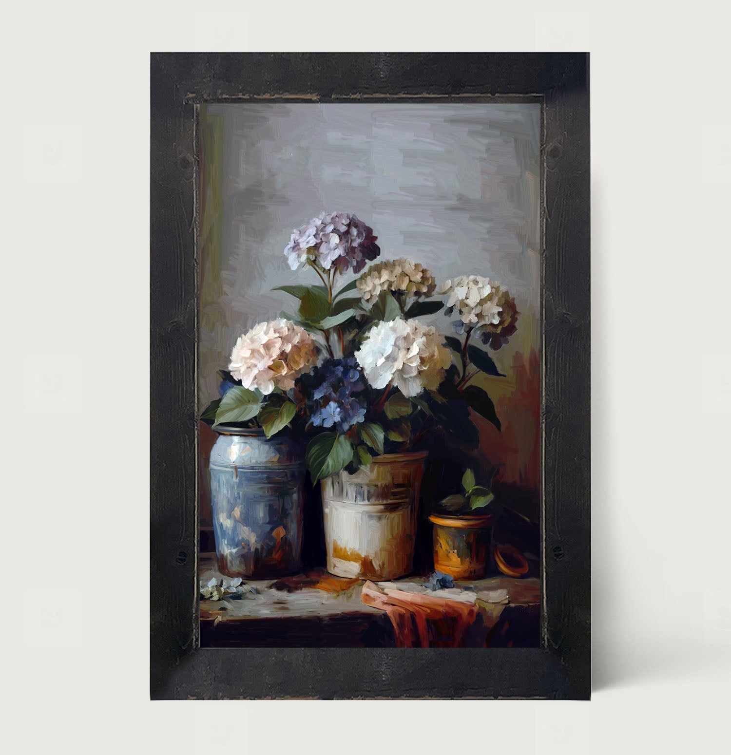 Rustic Hydrangeas - Framed Art