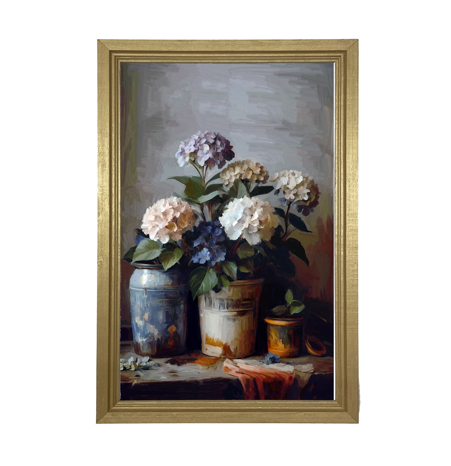 Rustic Hydrangeas - Framed Art
