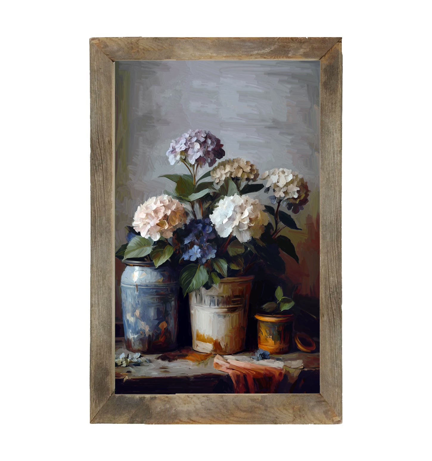 Rustic Hydrangeas - Framed Art