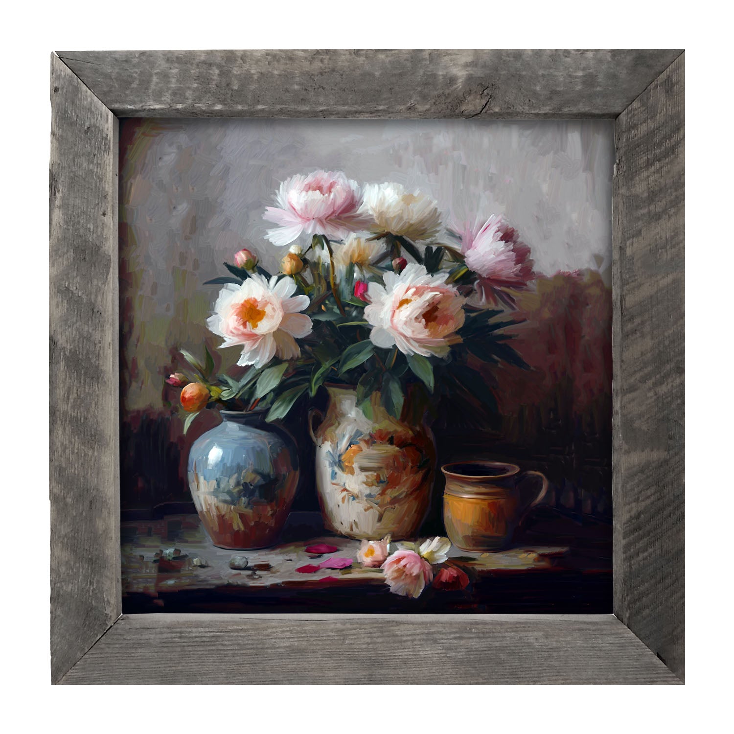 Rustic Flowers - Framed Art