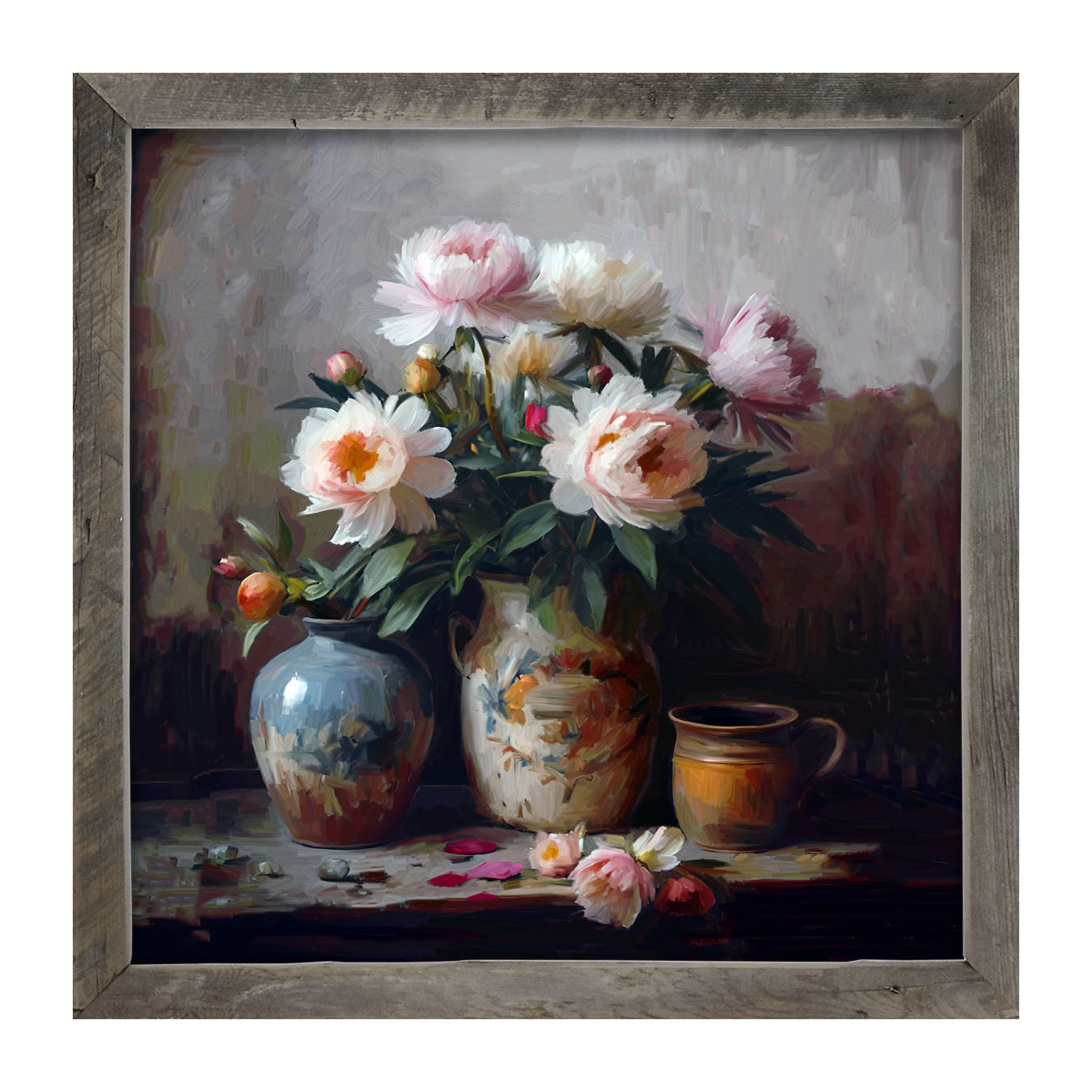 Rustic Flowers - Framed Art