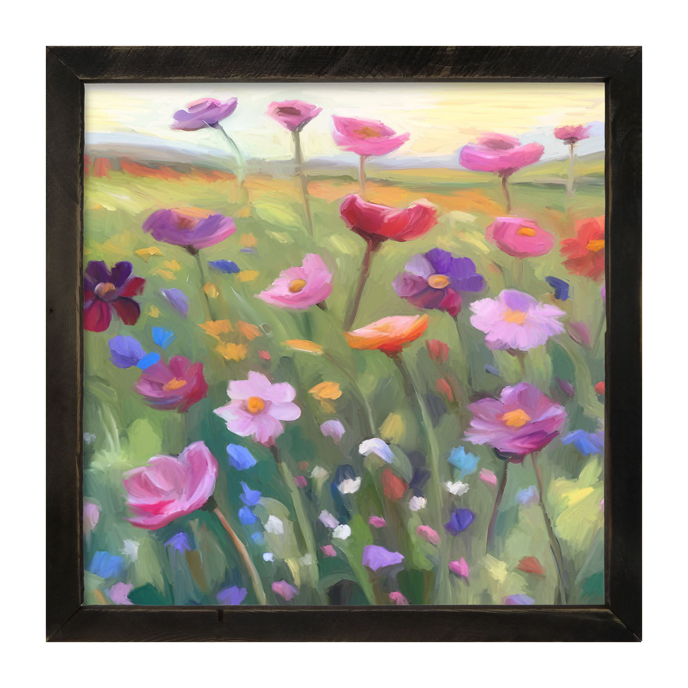 Pink Flowers - Framed Art