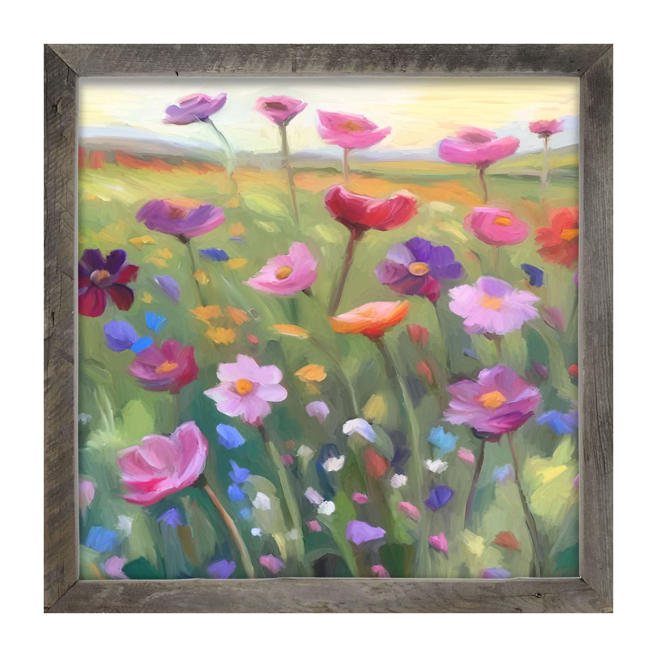 Pink Flowers - Framed Art