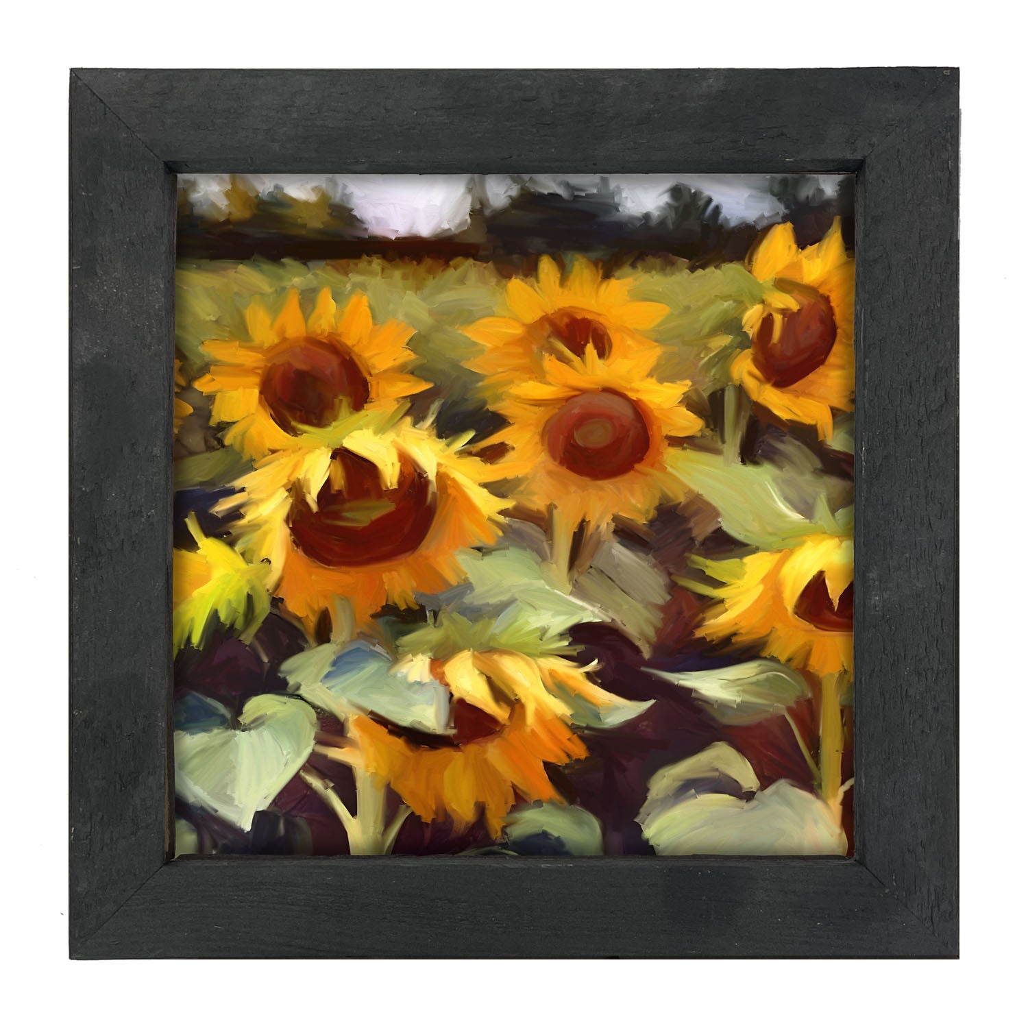 Scenic Sunflowers - Framed Art
