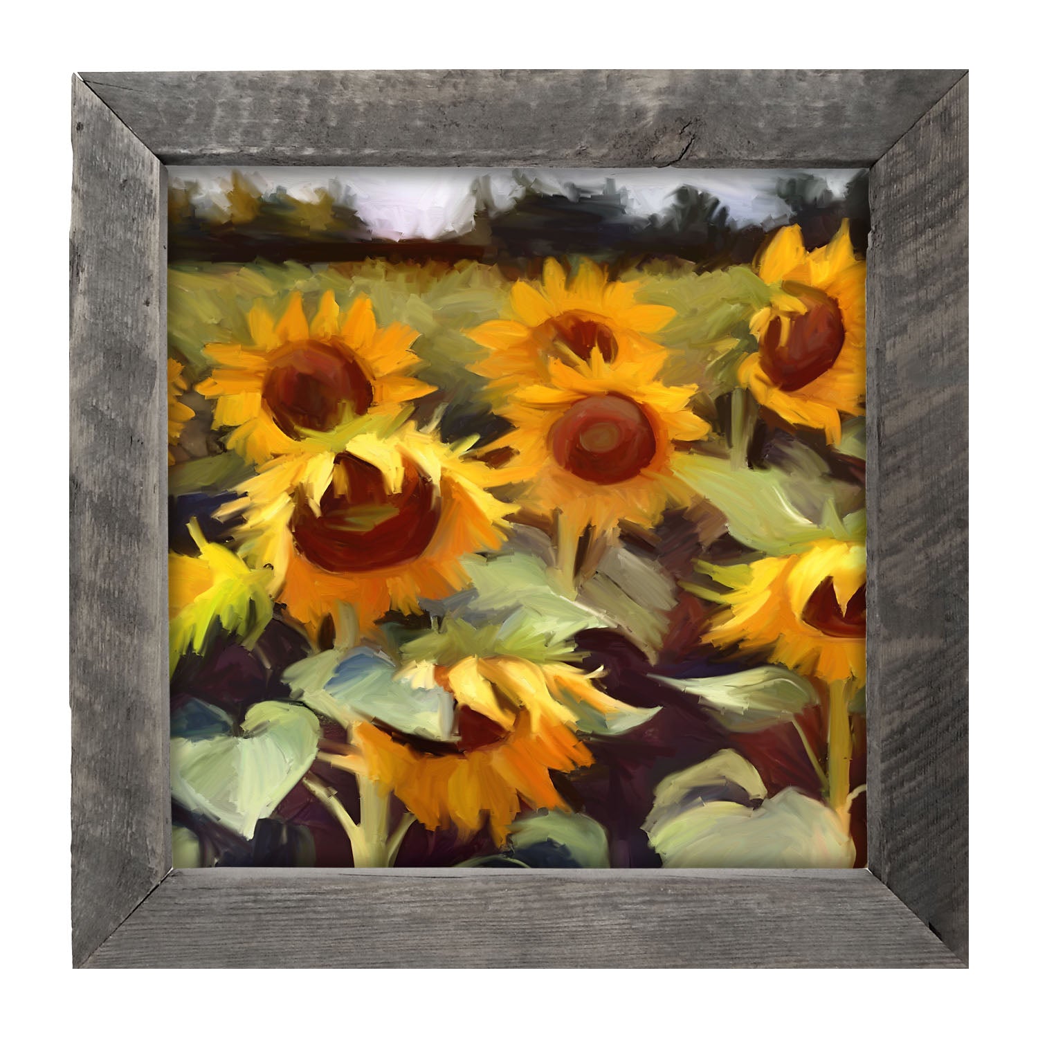 Scenic Sunflowers - Framed Art