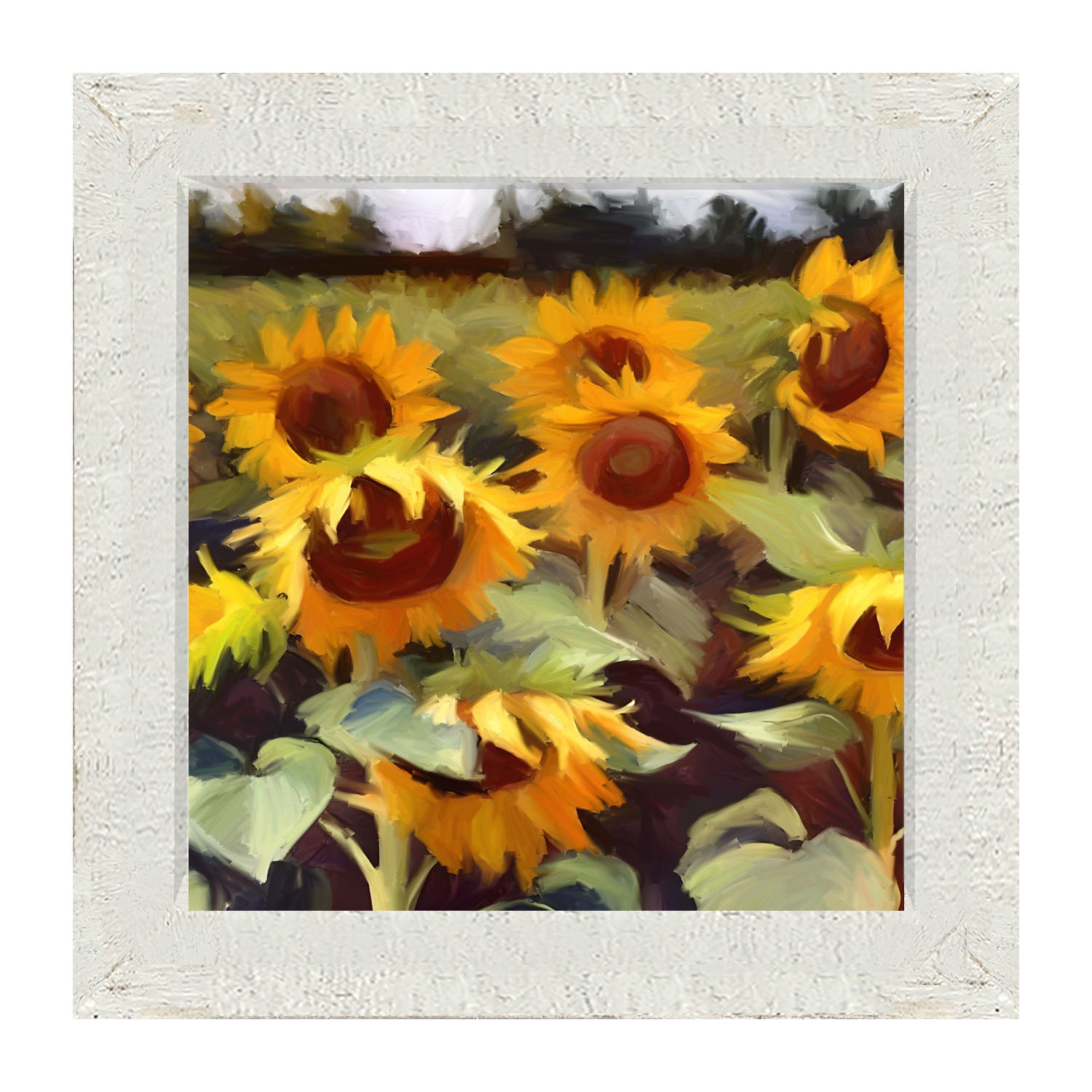 Scenic Sunflowers - Framed Art