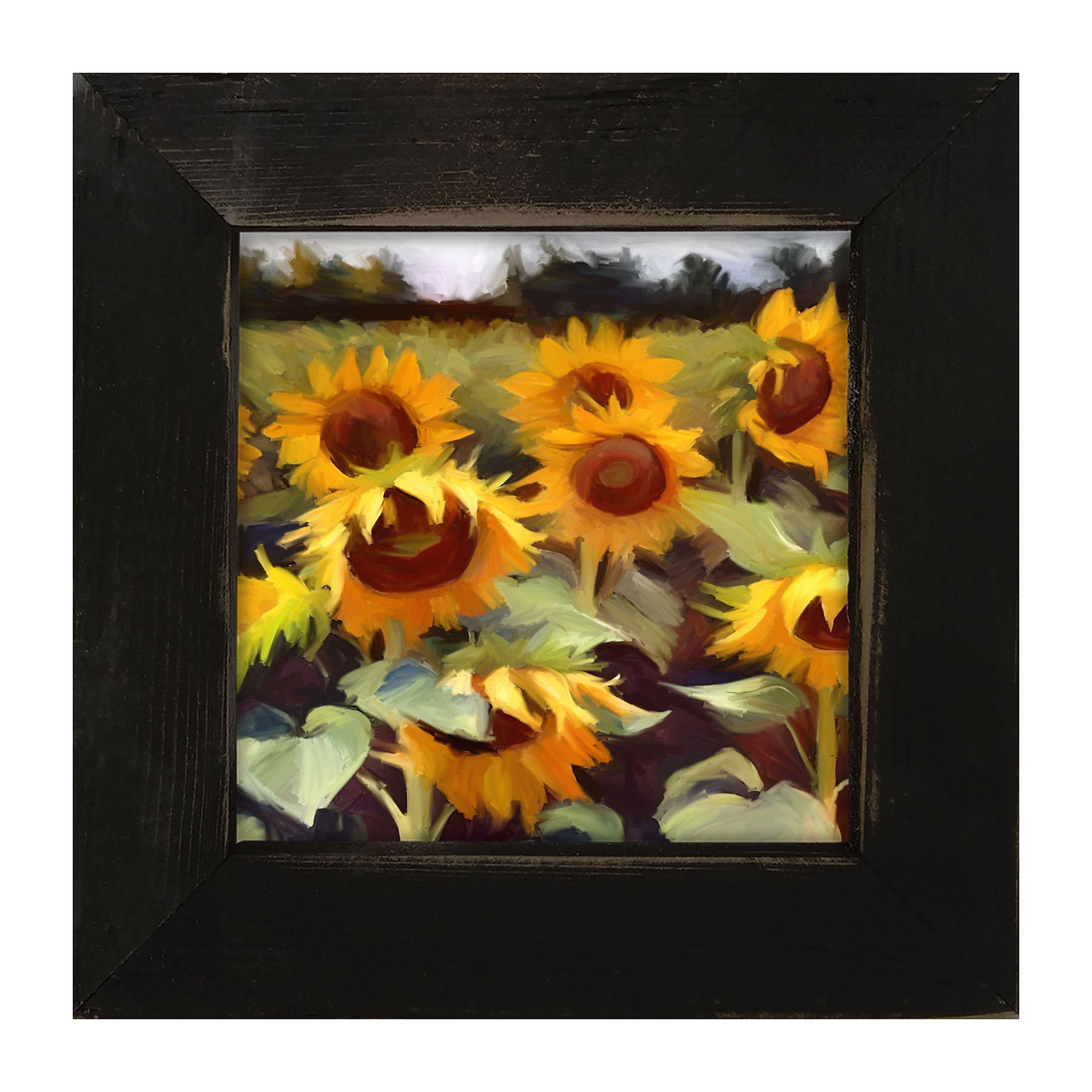 Scenic Sunflowers - Framed Art