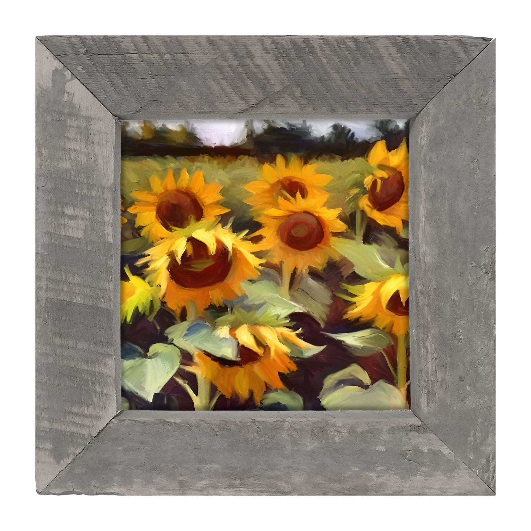 Scenic Sunflowers - Framed Art