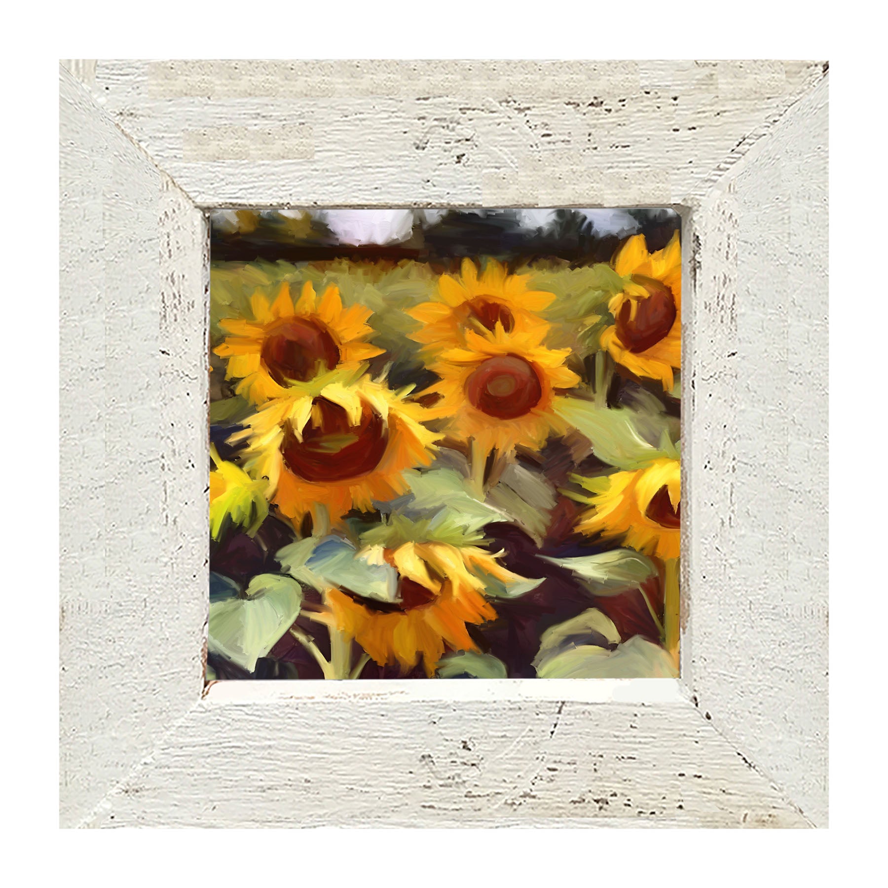 Scenic Sunflowers - Framed Art