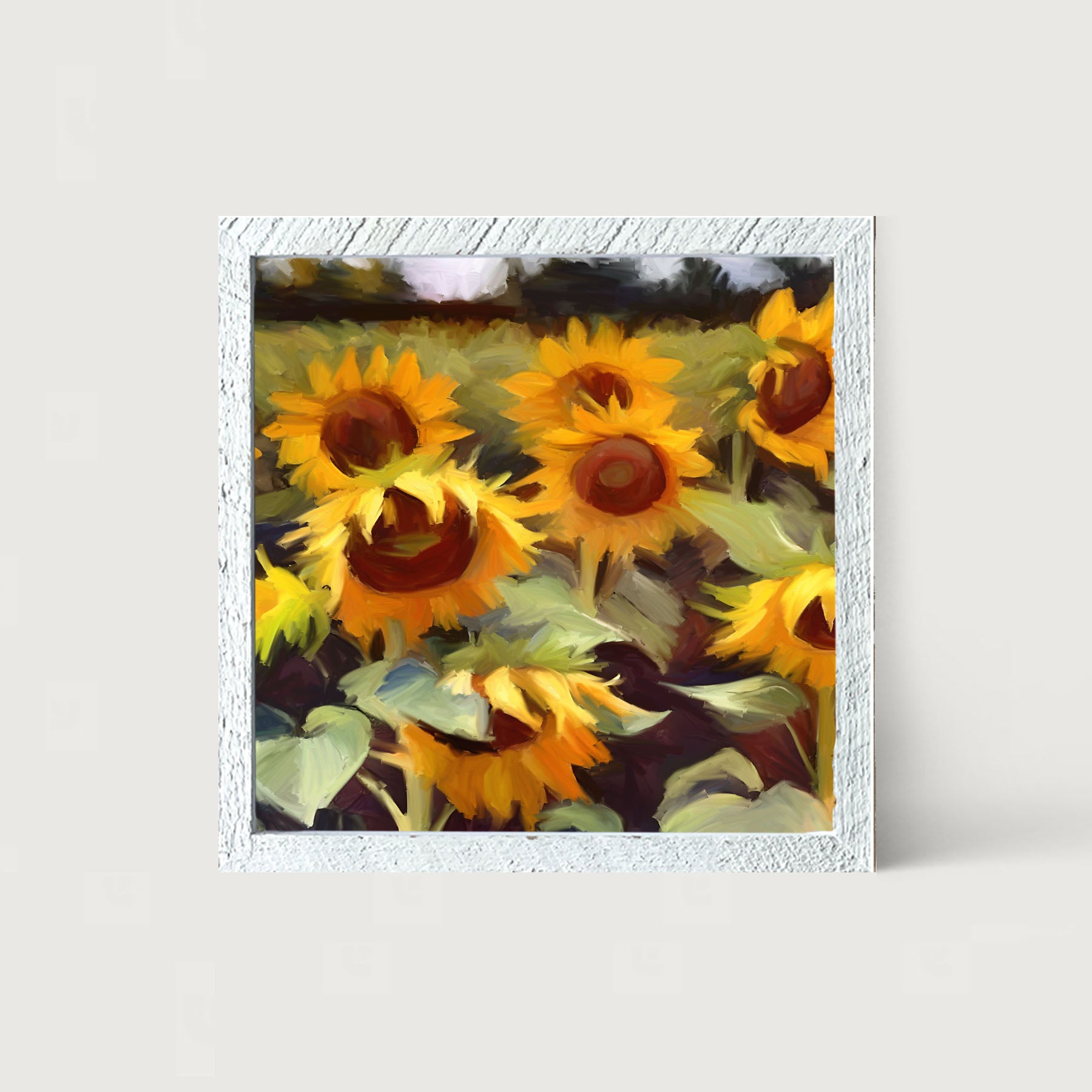 Scenic Sunflowers - Framed Art