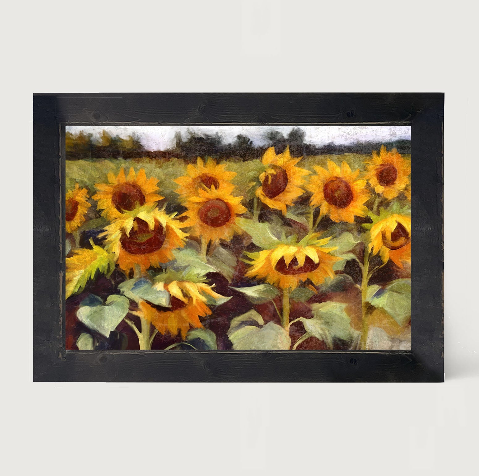 Scenic Sunflowers - Framed Art