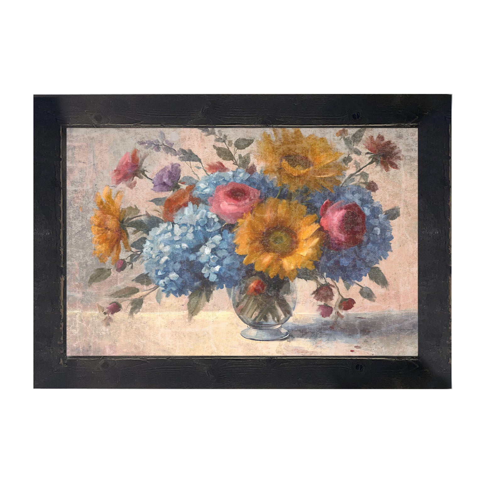 Glass Vase Overflowing with flowers