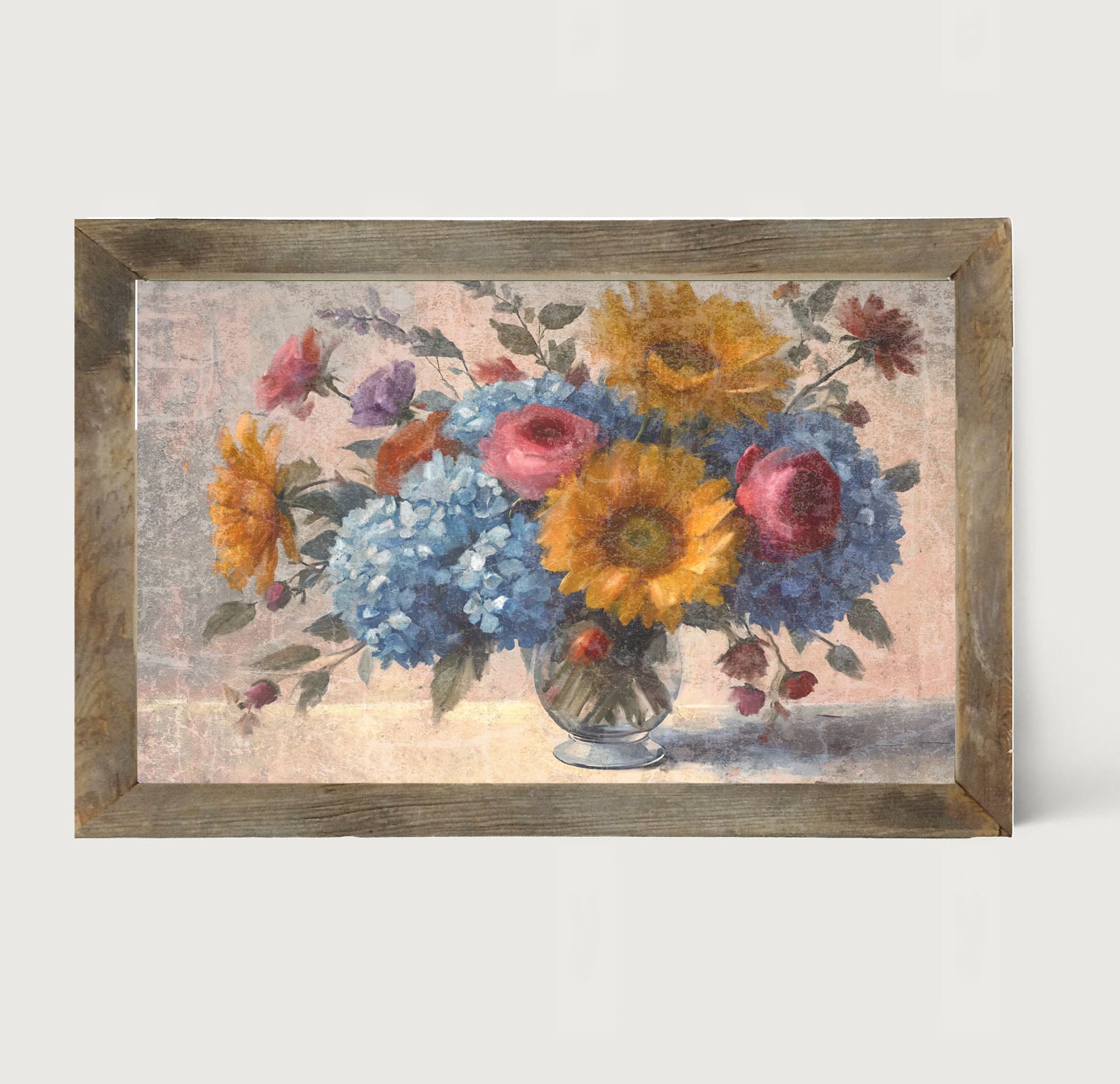 Glass Vase Overflowing with flowers