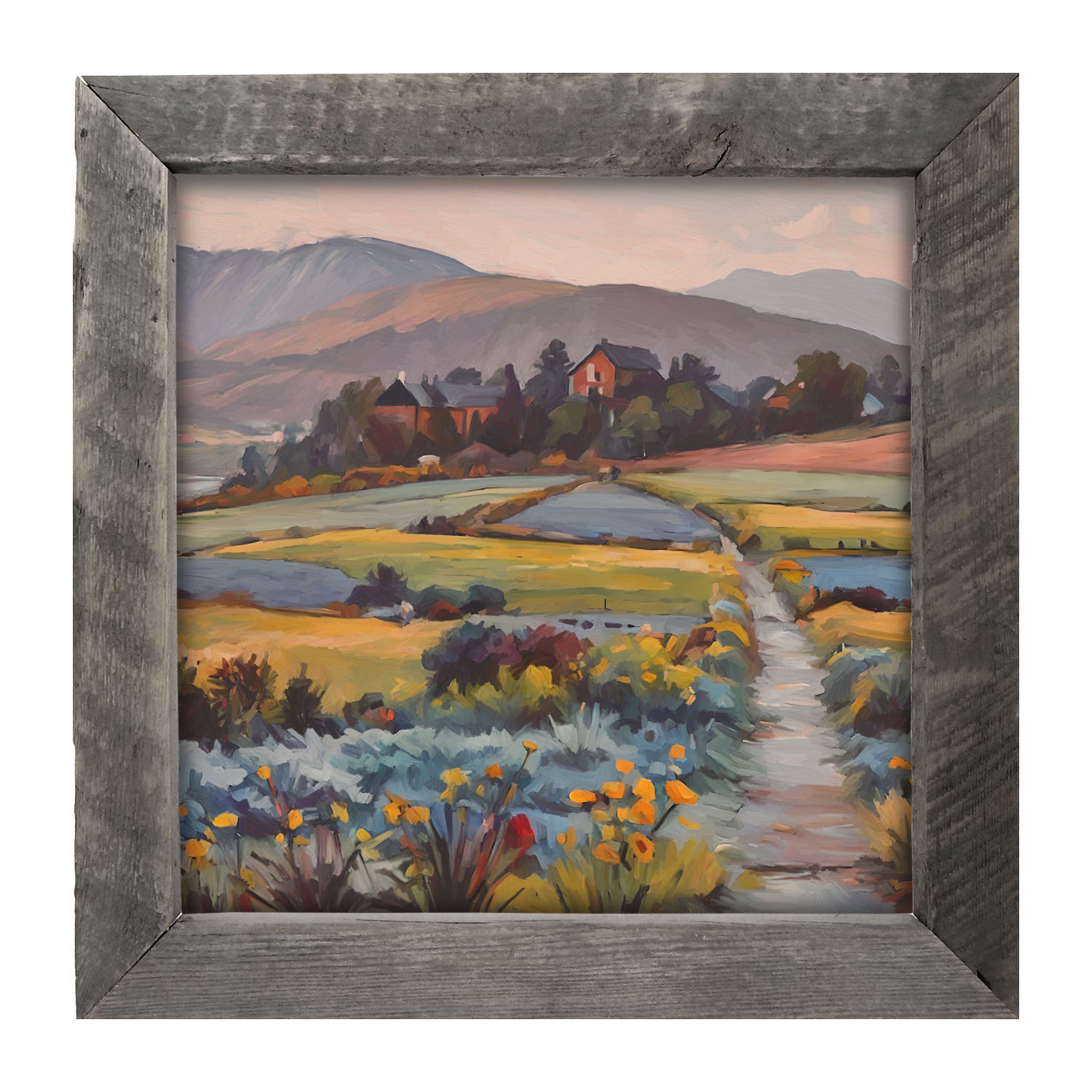 Farmhouse Path - Framed art