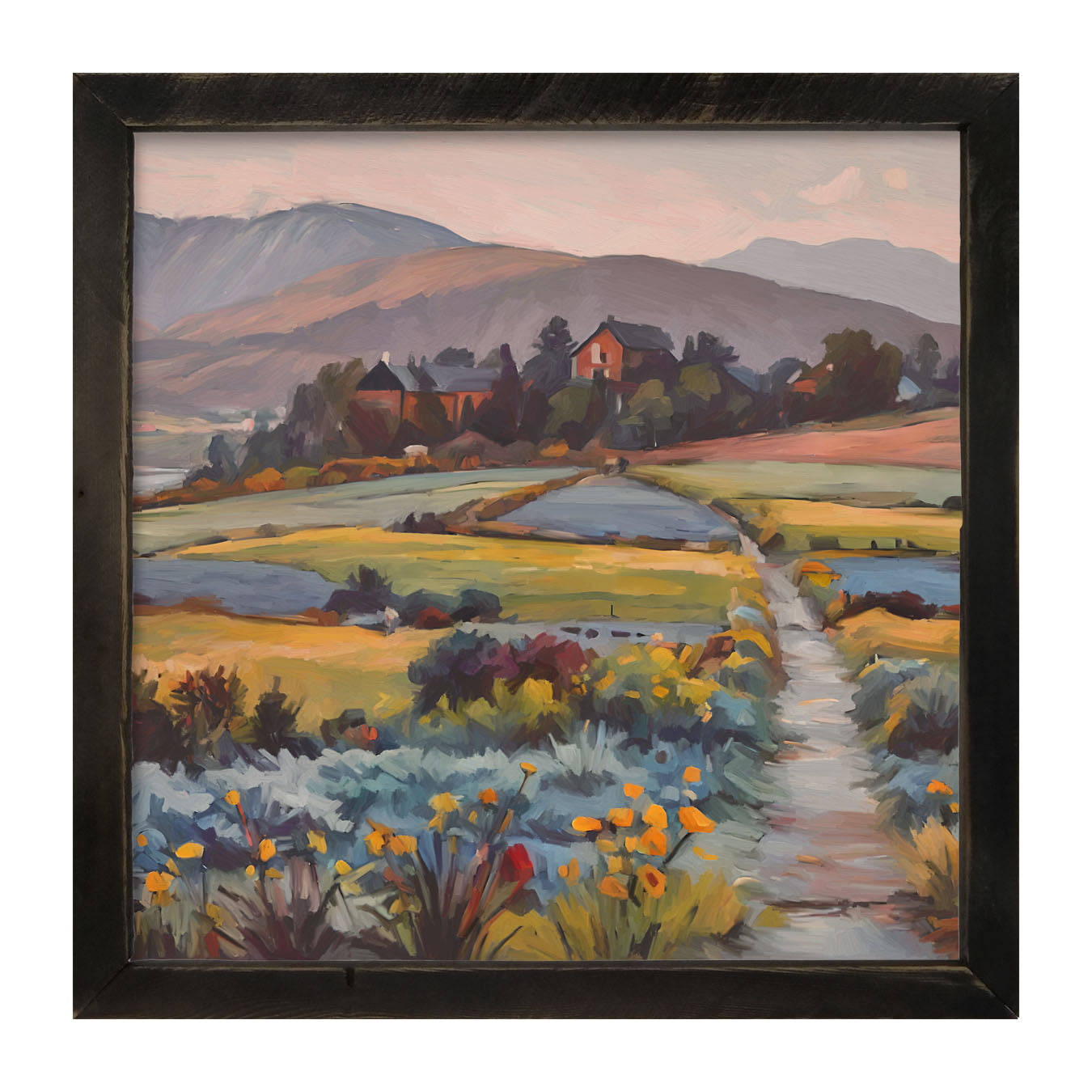 Farmhouse Path - Framed art
