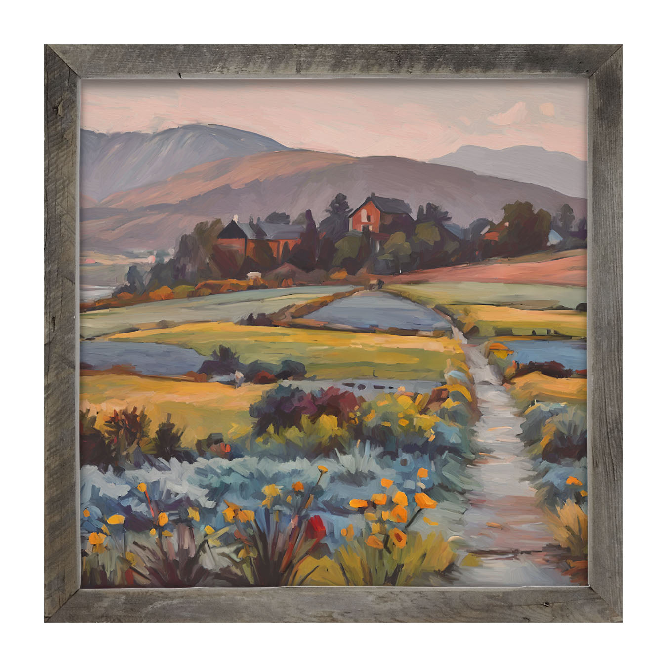 Farmhouse Path - Framed art
