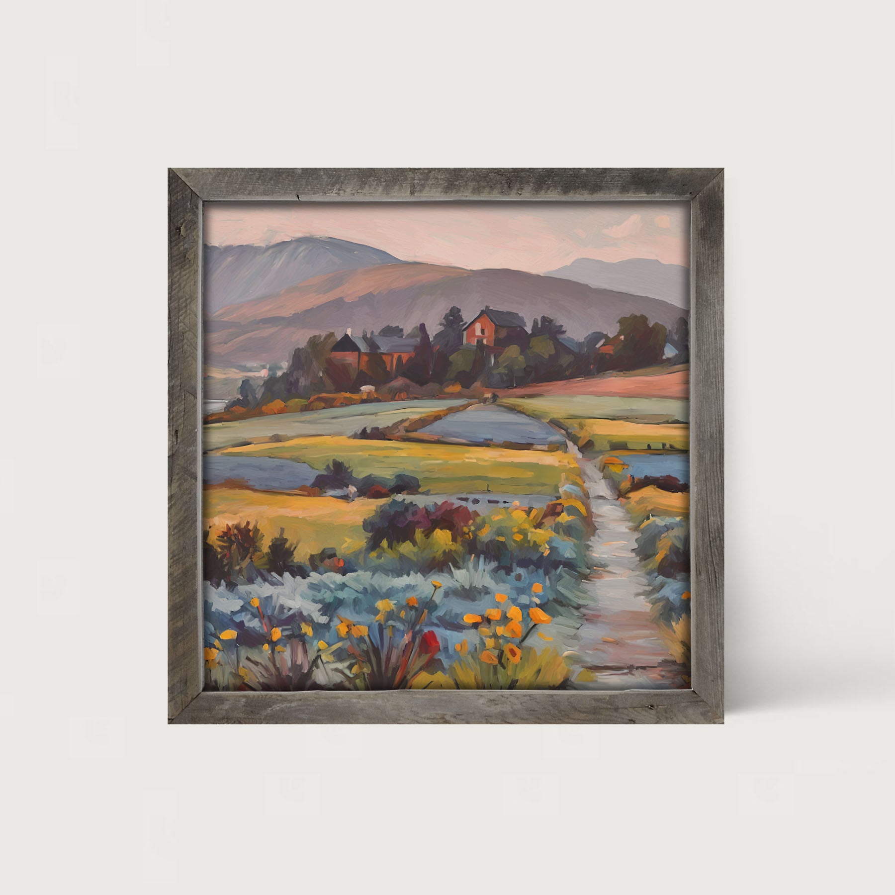 Farmhouse Path - Framed art