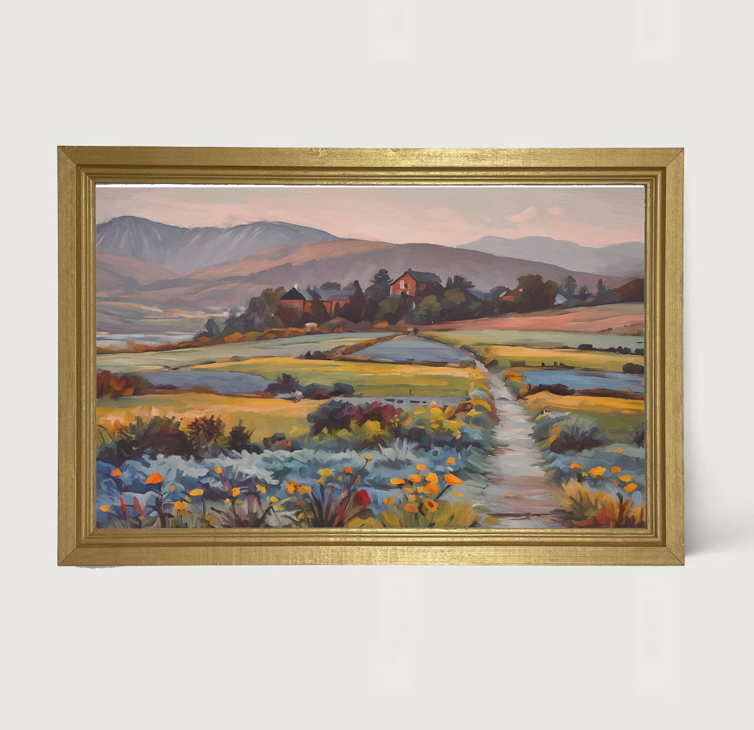 Farmhouse Path - Framed art