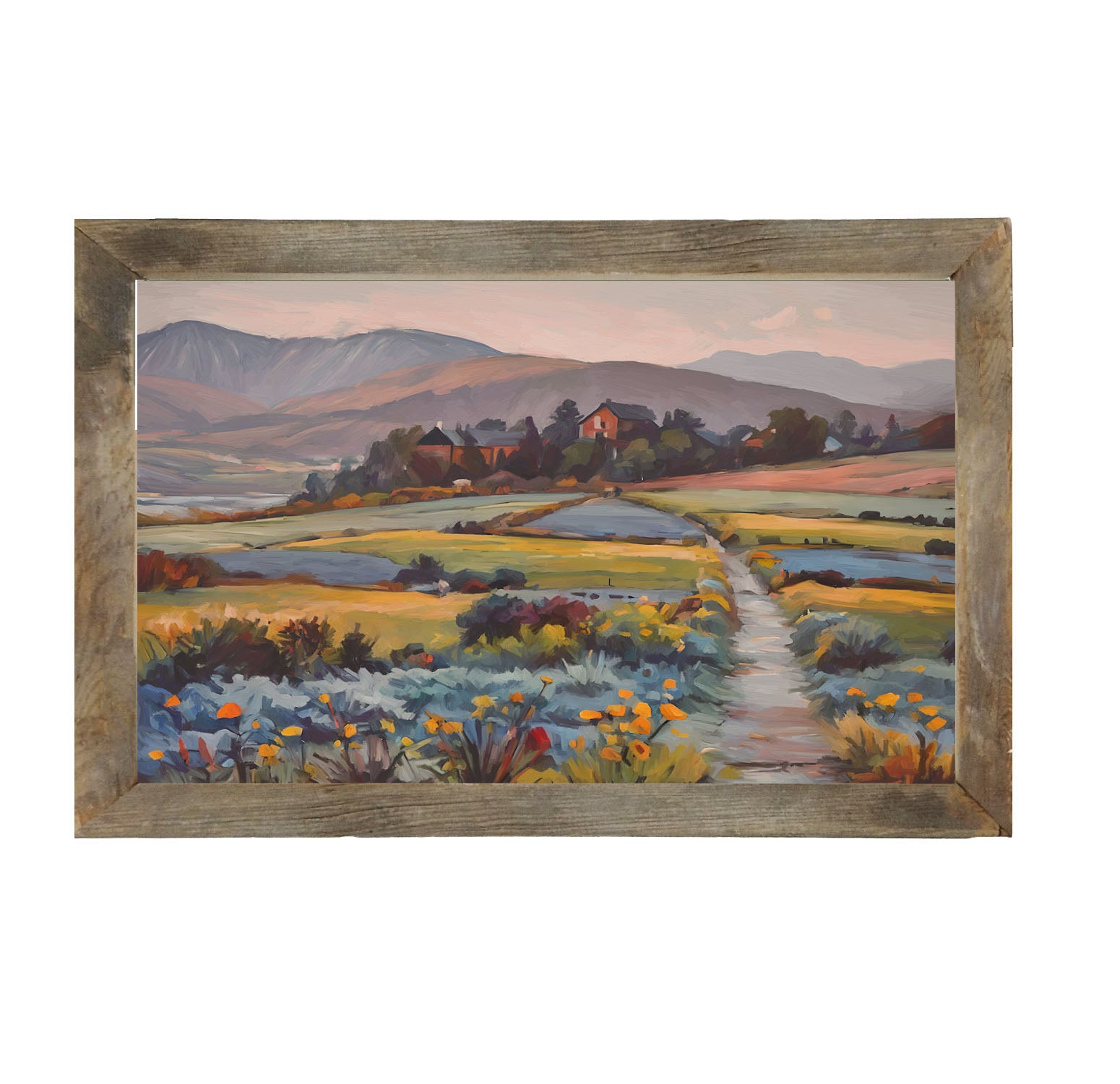 Farmhouse Path - Framed art