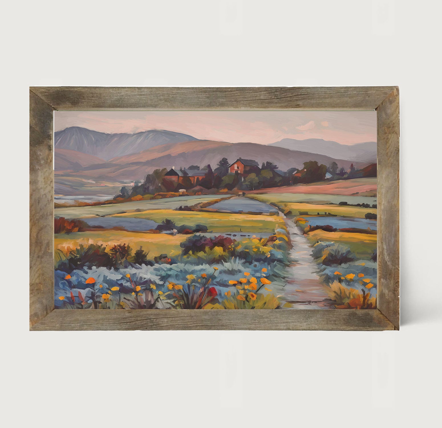 Farmhouse Path - Framed art