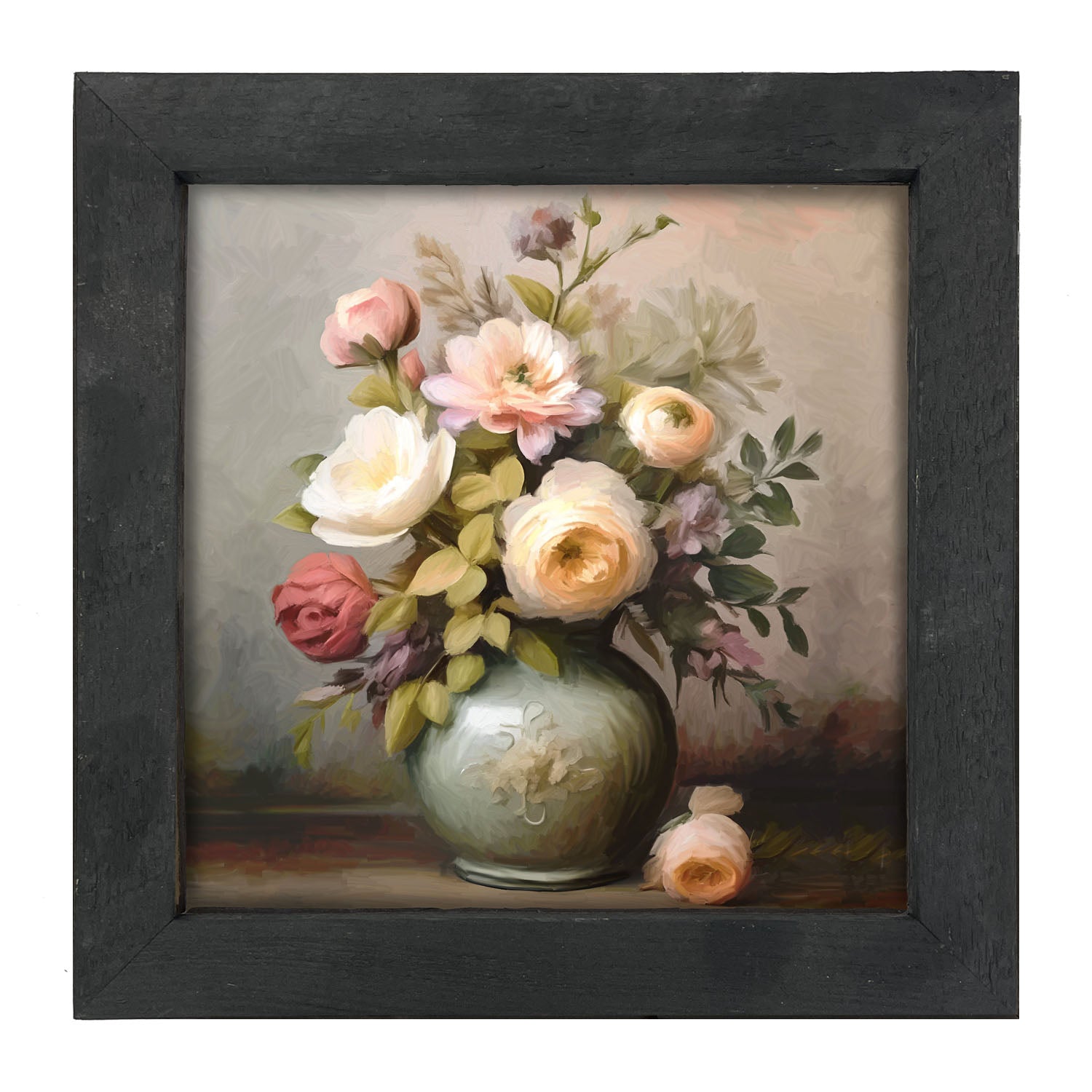 Mixed Flowers in Vase - Framed Art