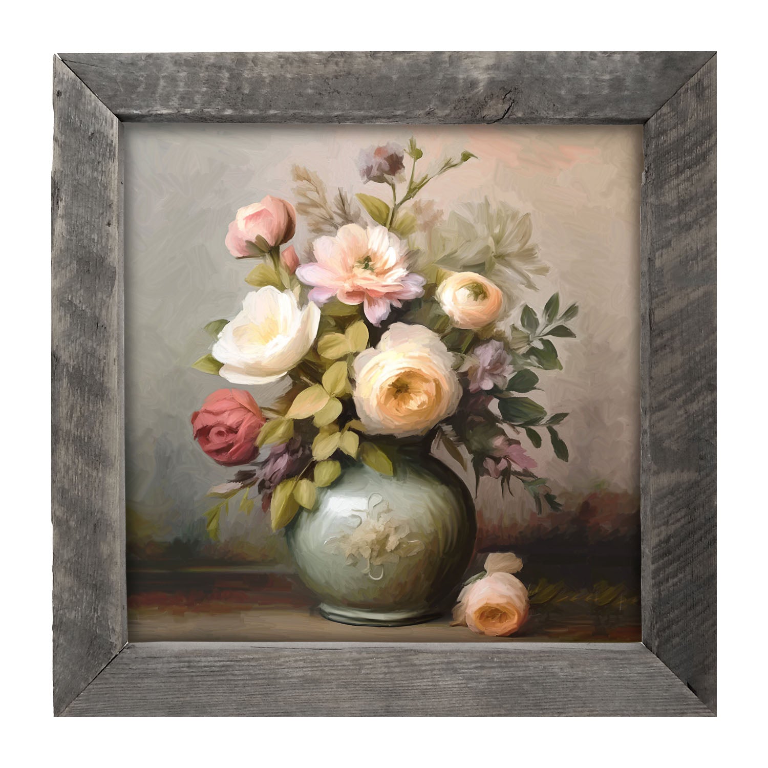 Mixed Flowers in Vase - Framed Art