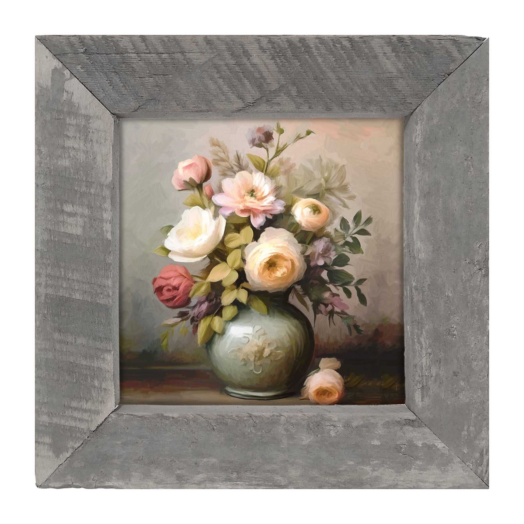 Mixed Flowers in Vase - Framed Art