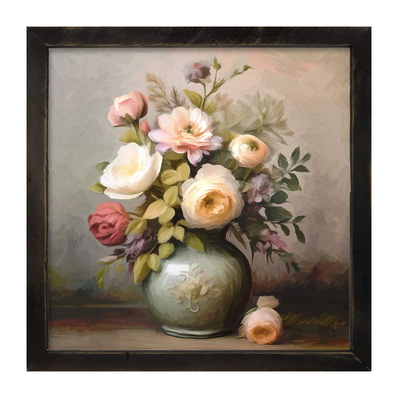 Mixed Flowers in Vase - Framed Art