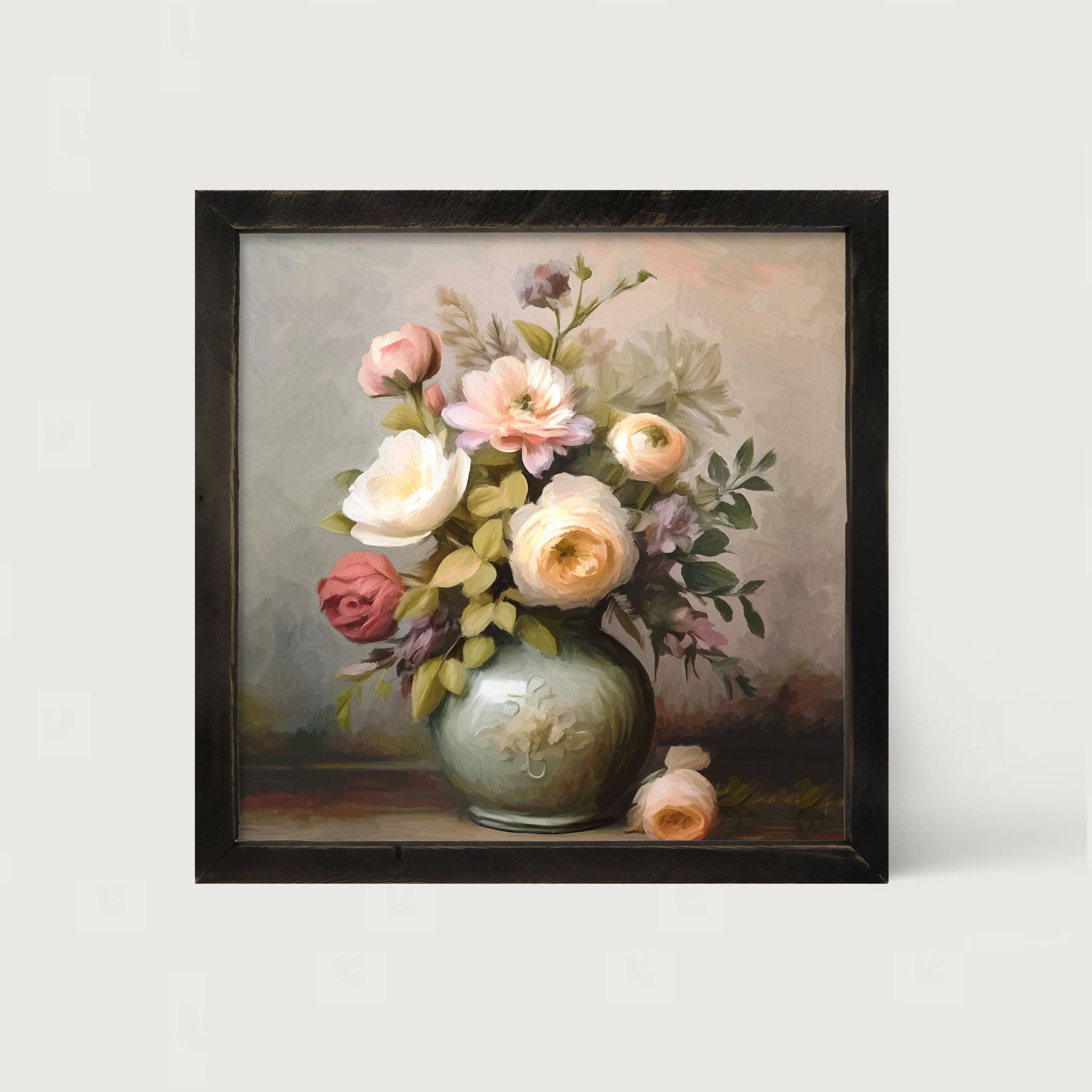 Mixed Flowers in Vase - Framed Art