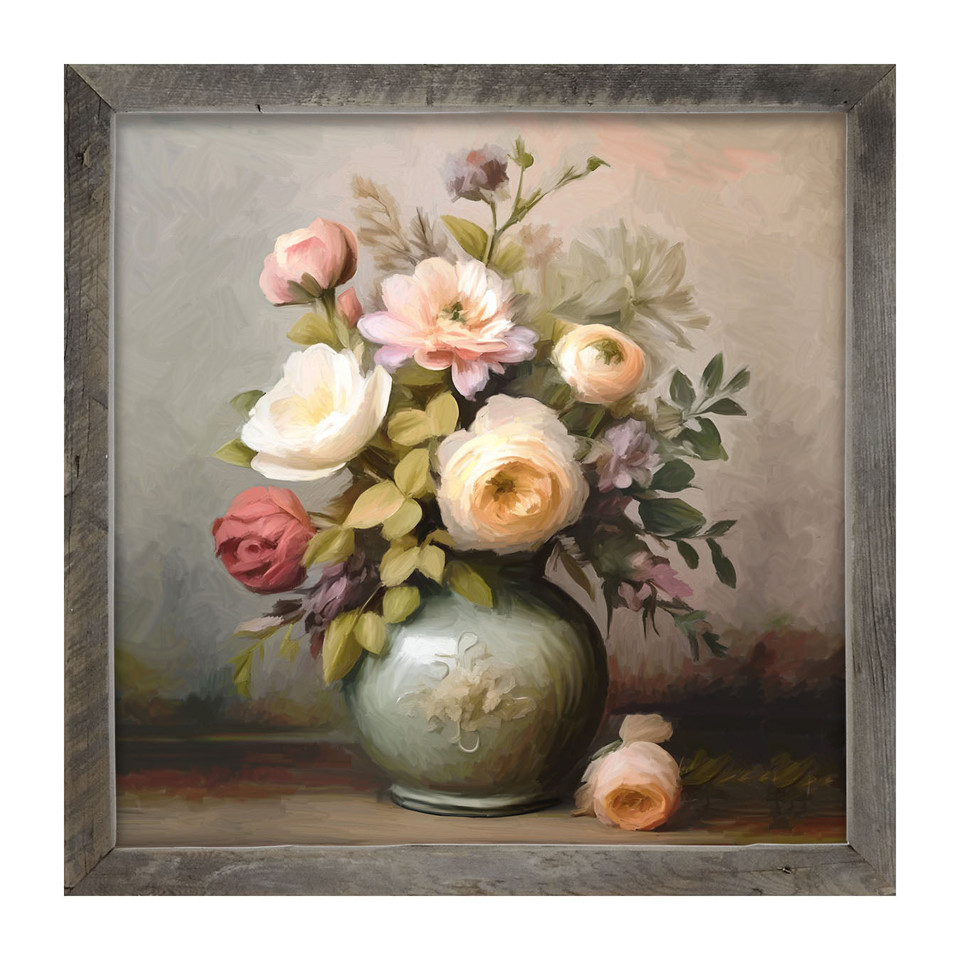 Mixed Flowers in Vase - Framed Art