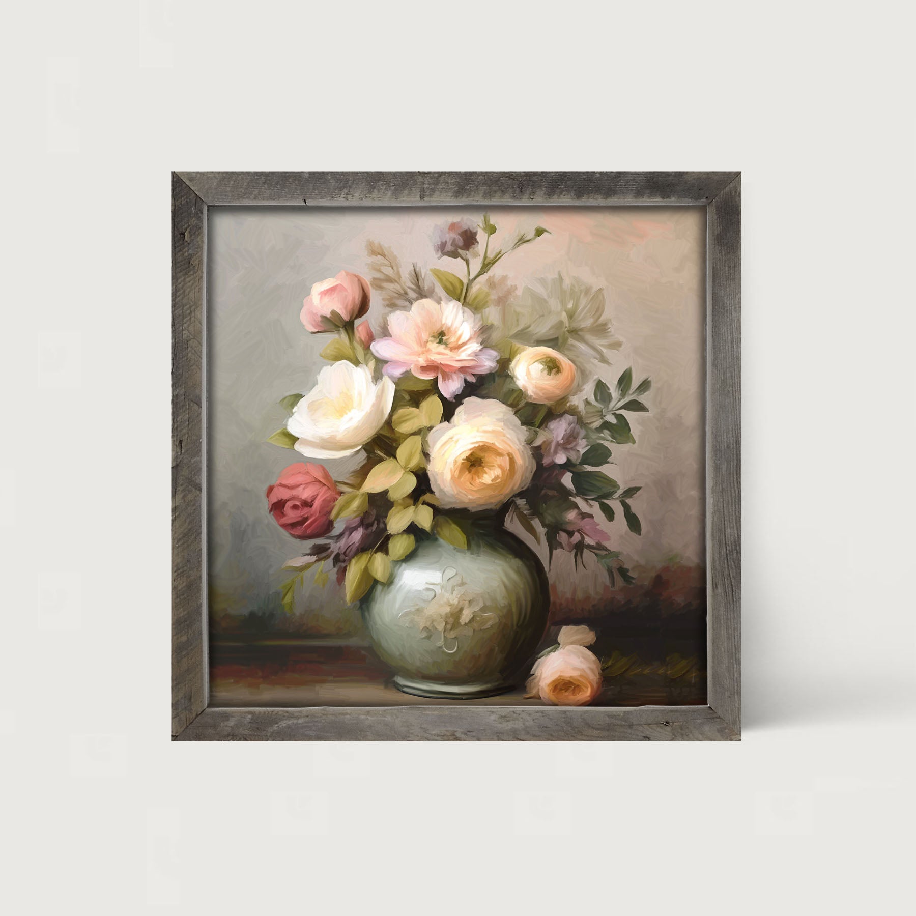 Mixed Flowers in Vase - Framed Art