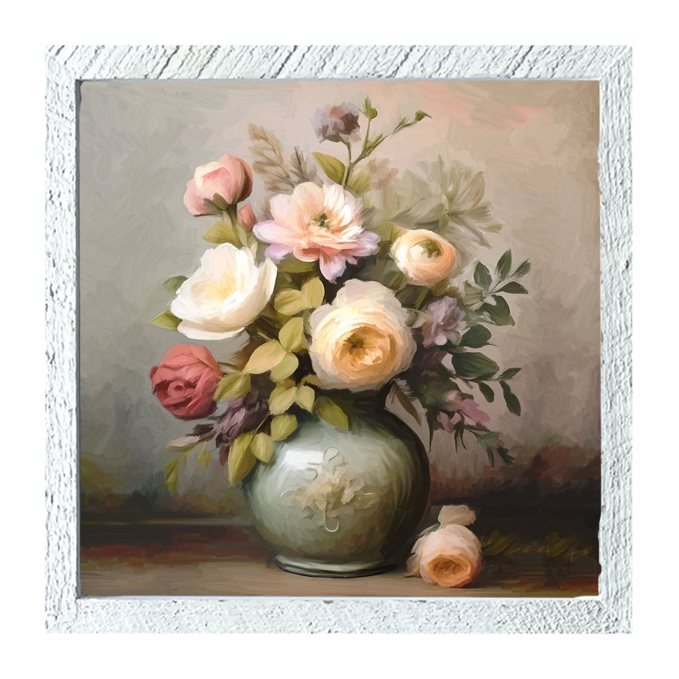 Mixed Flowers in Vase - Framed Art