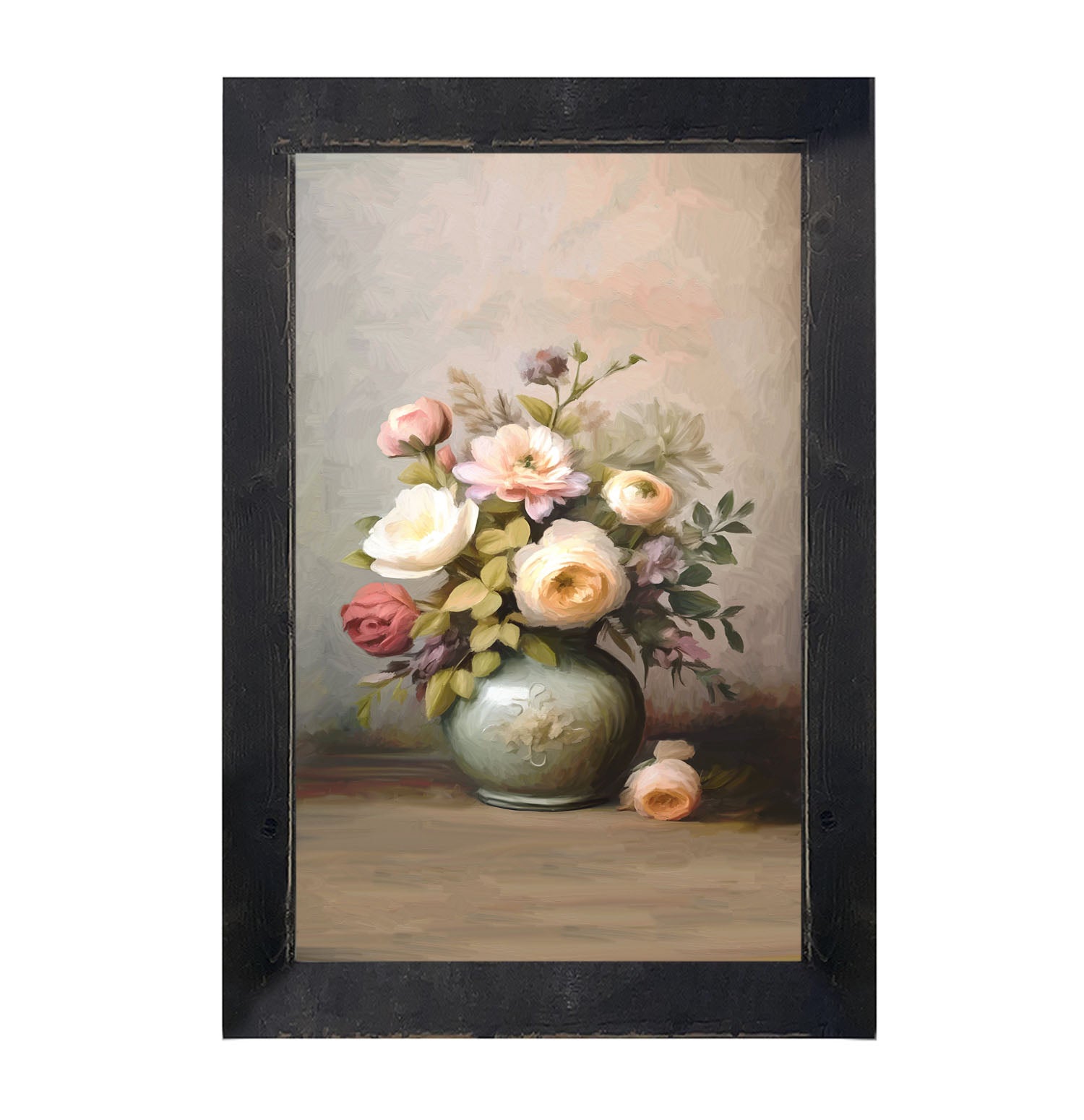 Mixed Flowers in Vase - Framed Art